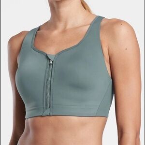 Athleta Advance Zip Front High Impact Sports Bra Size 36DD